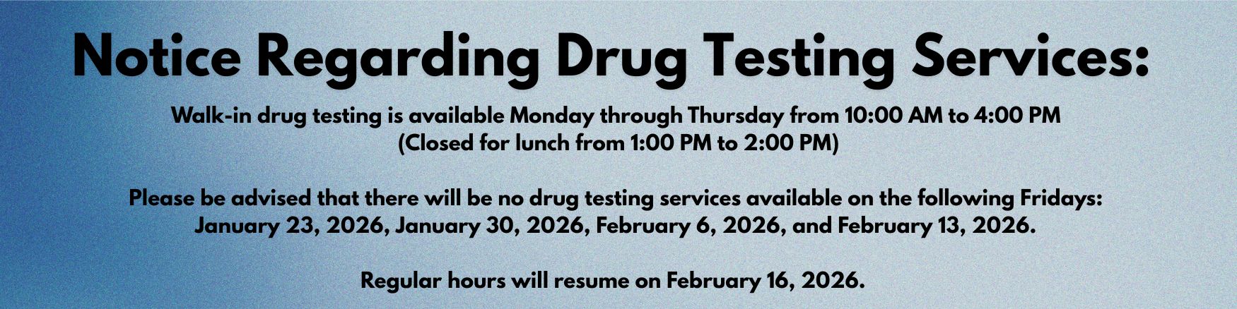 Dr. Hugulet Drug Testing Services 2026